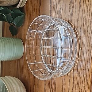 Studio Nova MCM Crystal Hostess Bowl 6-1/4" Multiple Square Design Checkered